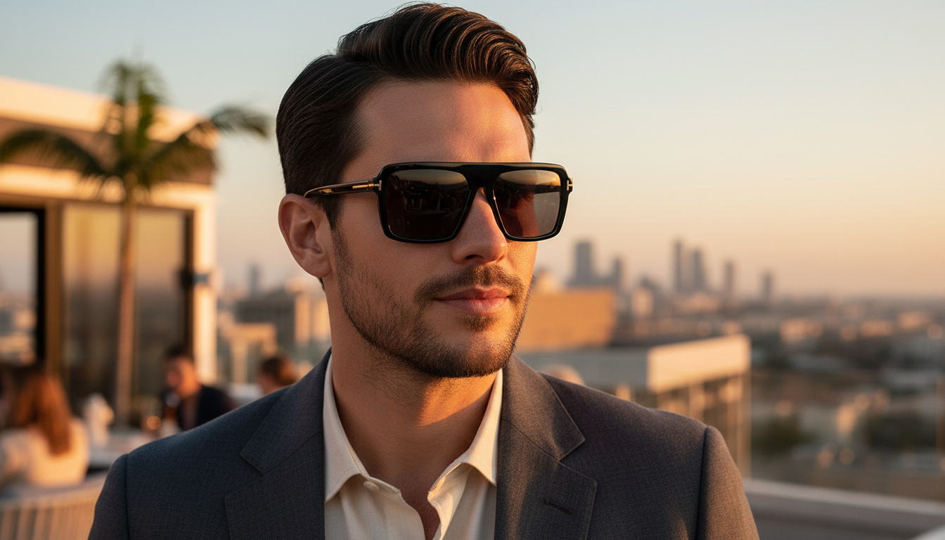 Vue de face Tom Ford VINCENT (FT1176 - 01A)