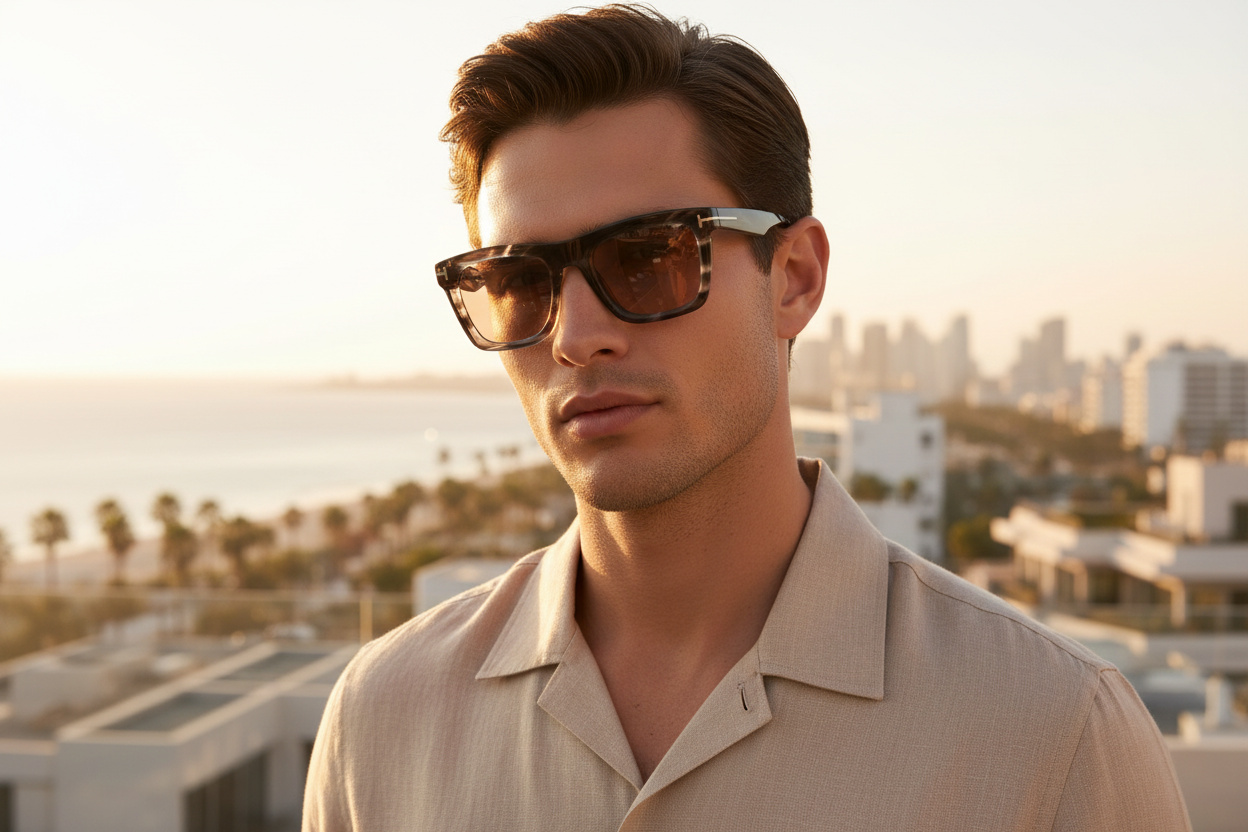 Vue de face Tom Ford LELIO (FT1207 - 56E)