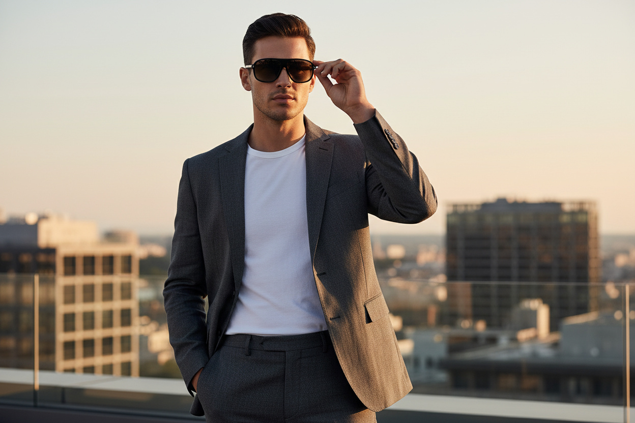 Vue de face Tom Ford GUILLAUME (FT1208 - 01B)
