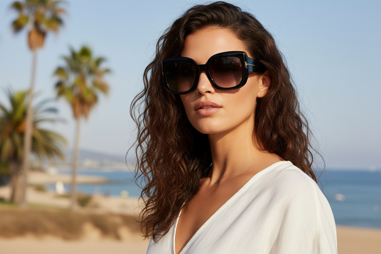 Vue de face Tom Ford CARLA-02 (FT1220 - 01B)