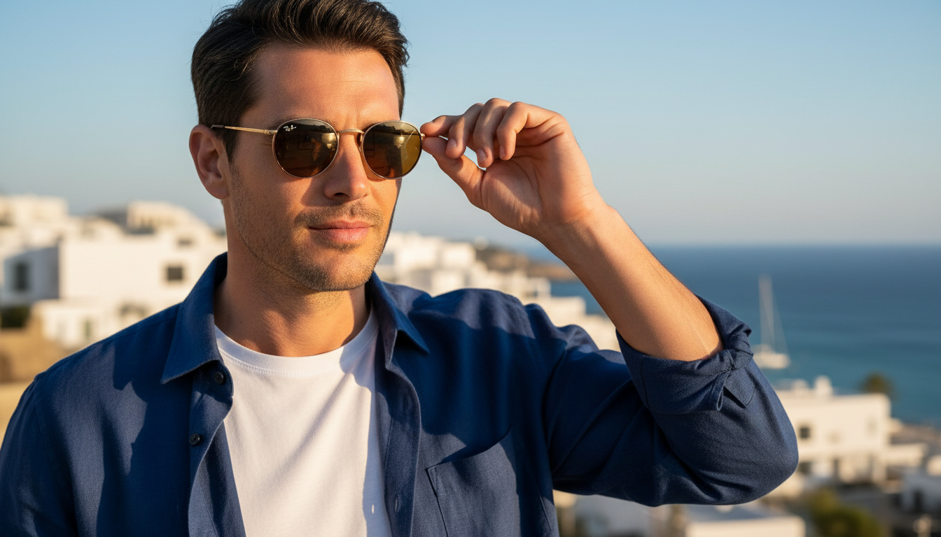 Vue de face Ray-Ban ROUND METAL (RB3447 - 927533)