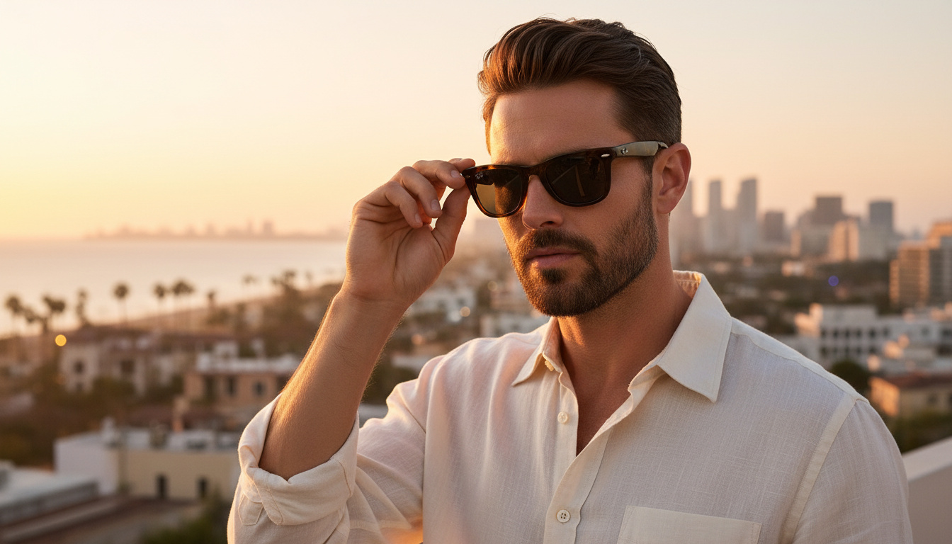 Vue de face Ray-Ban FOLDING WAYFARER (RB4105 - 710/B1)
