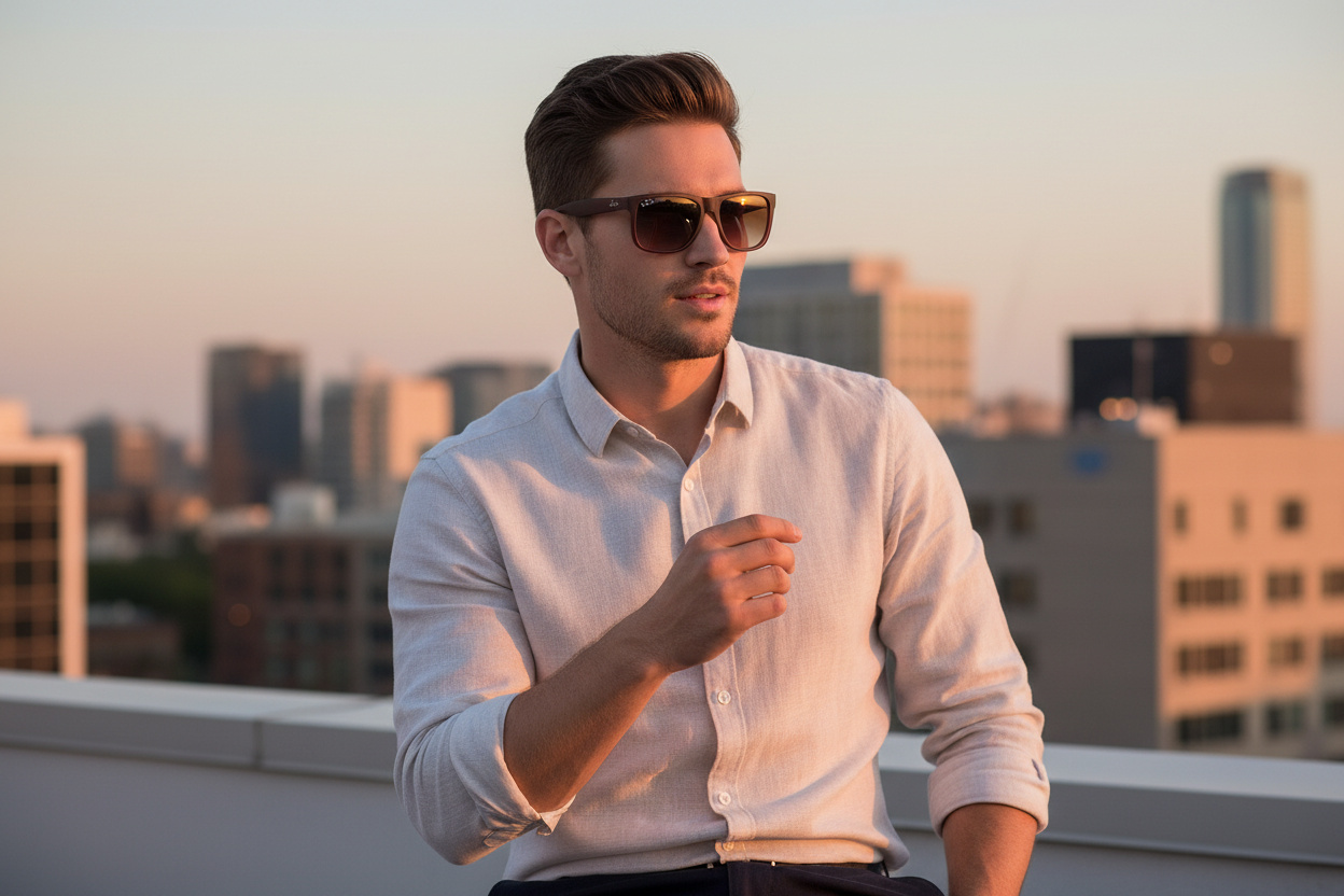 Vue de face Ray-Ban JUSTIN (RB4165 - 6815A5)