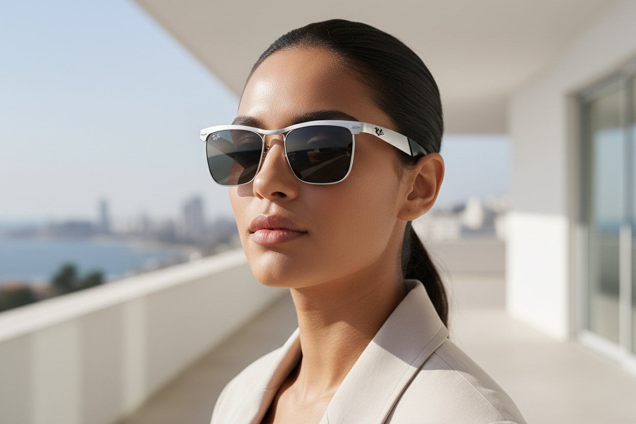 Vue de face Ray-Ban WAYFARER DELUXE (RB3875 - 019/B1)