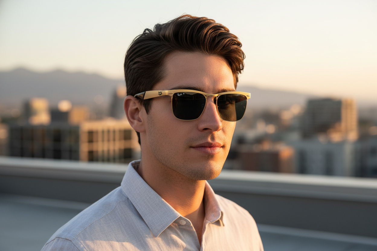 Vue de face Ray-Ban WAYFARER DELUXE (RB3875 - 92763R)