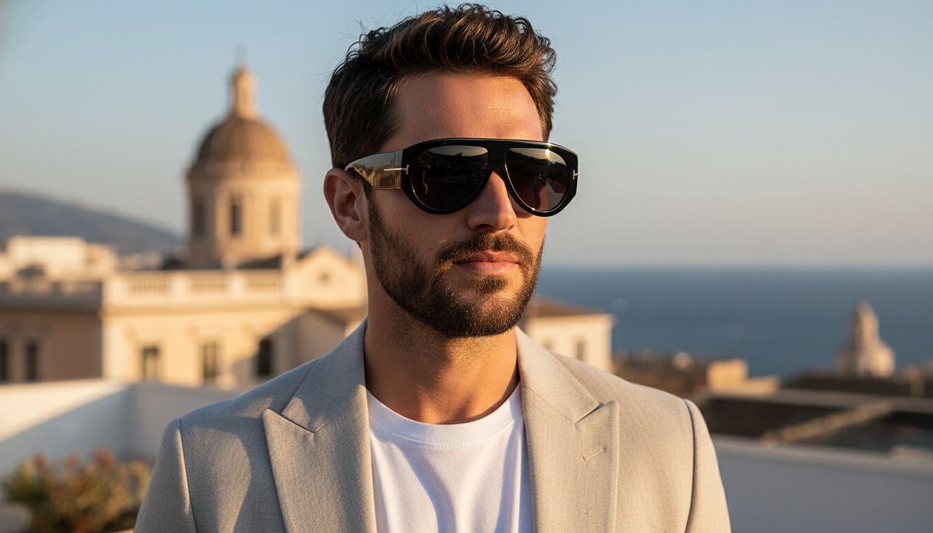 Vue de face Tom Ford BRONSON (FT1044 - 01A)
