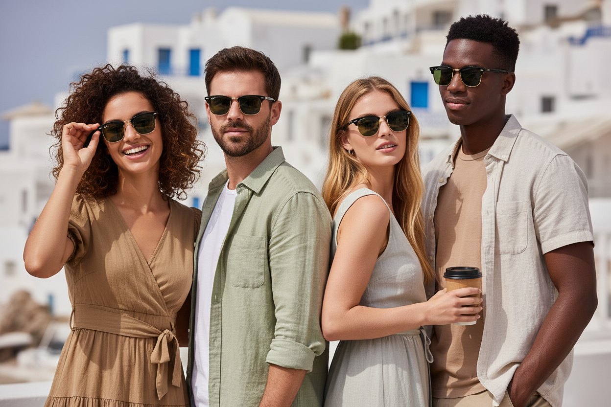 Vue de face Ray-Ban CLUBMASTER (RB3016 - W0365)