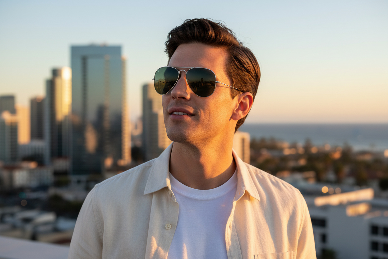 Vue de face Ray-Ban AVIATOR LARGE METAL (RB3025 - 003/40)