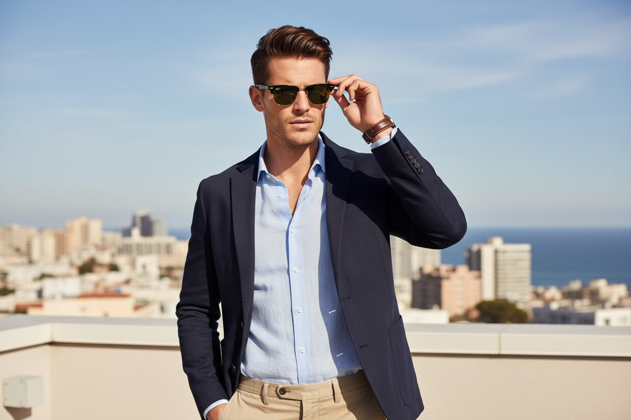 Vue de face Ray-Ban CLUBMASTER ALUMINUM (RB3507 - 136/N5)