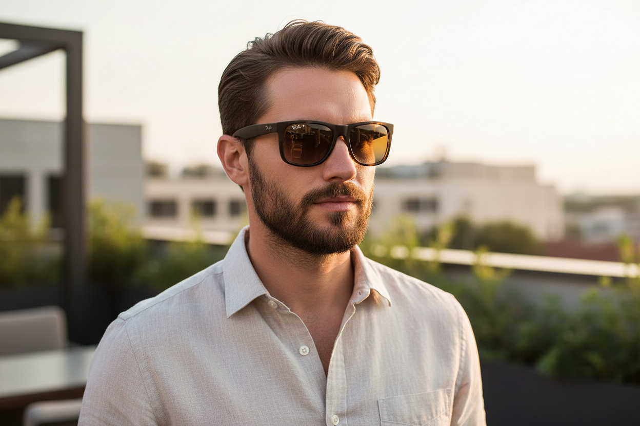 Vue de face Ray-Ban JUSTIN (RB4165 - 865/T5)