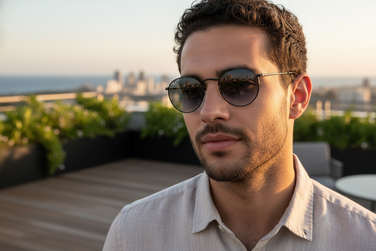 Vue de face Ray-Ban ROUND METAL (RB3447 - 006/3F)
