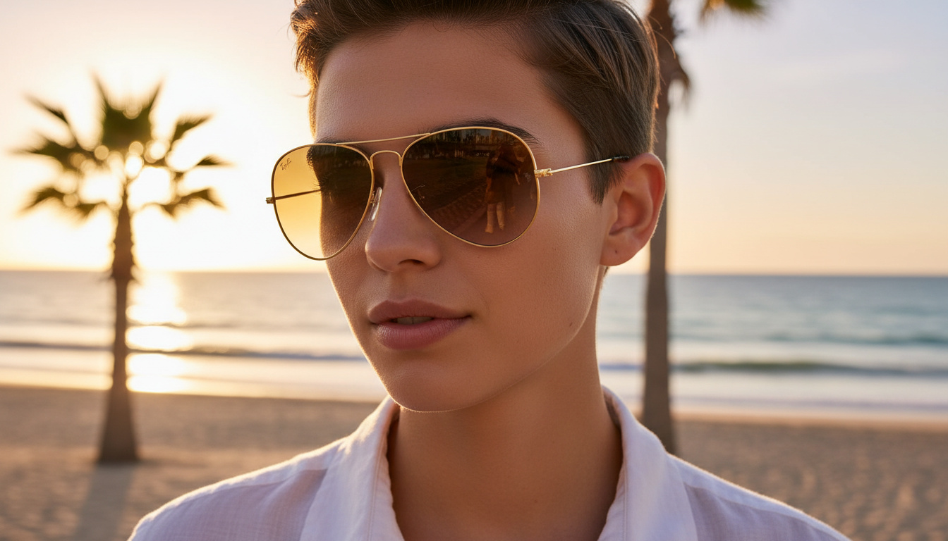 Vue de face Ray-Ban AVIATOR LARGE METAL (RB3025 - 001/51)