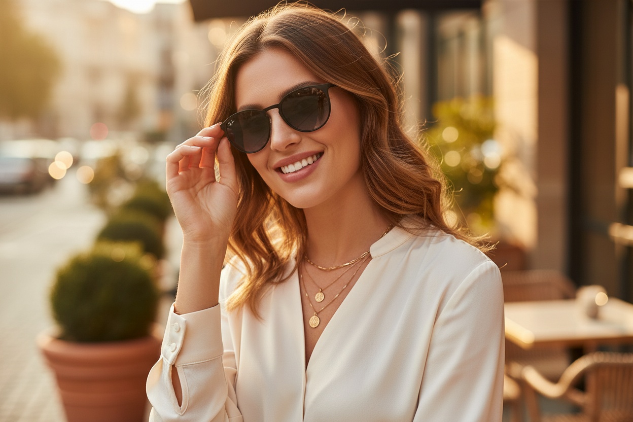 Vue de face Ray-Ban ERIKA METAL (RB3539 - 002/8G)