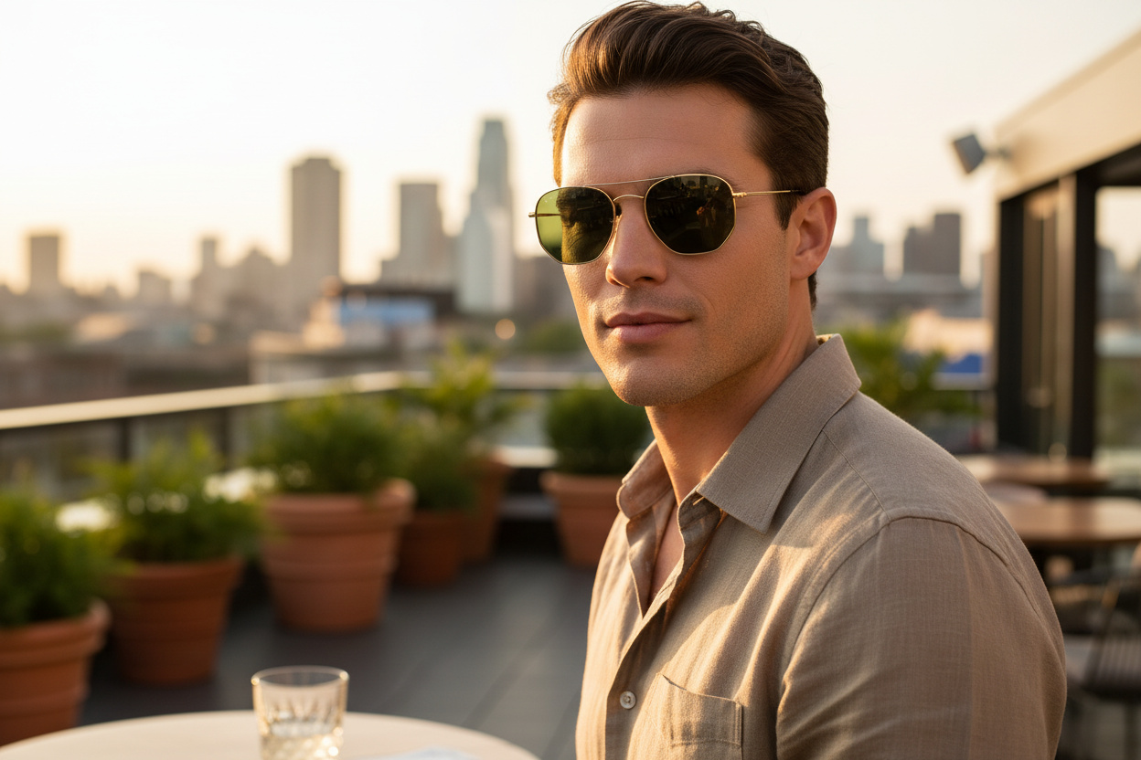 Vue de face Ray-Ban HEXAGONAL (RB3548N - 001)
