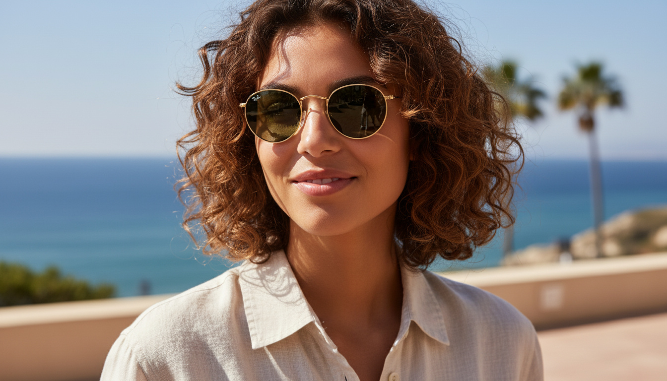 Vue de face Ray-Ban ROUND METAL (RB3447 - 001)