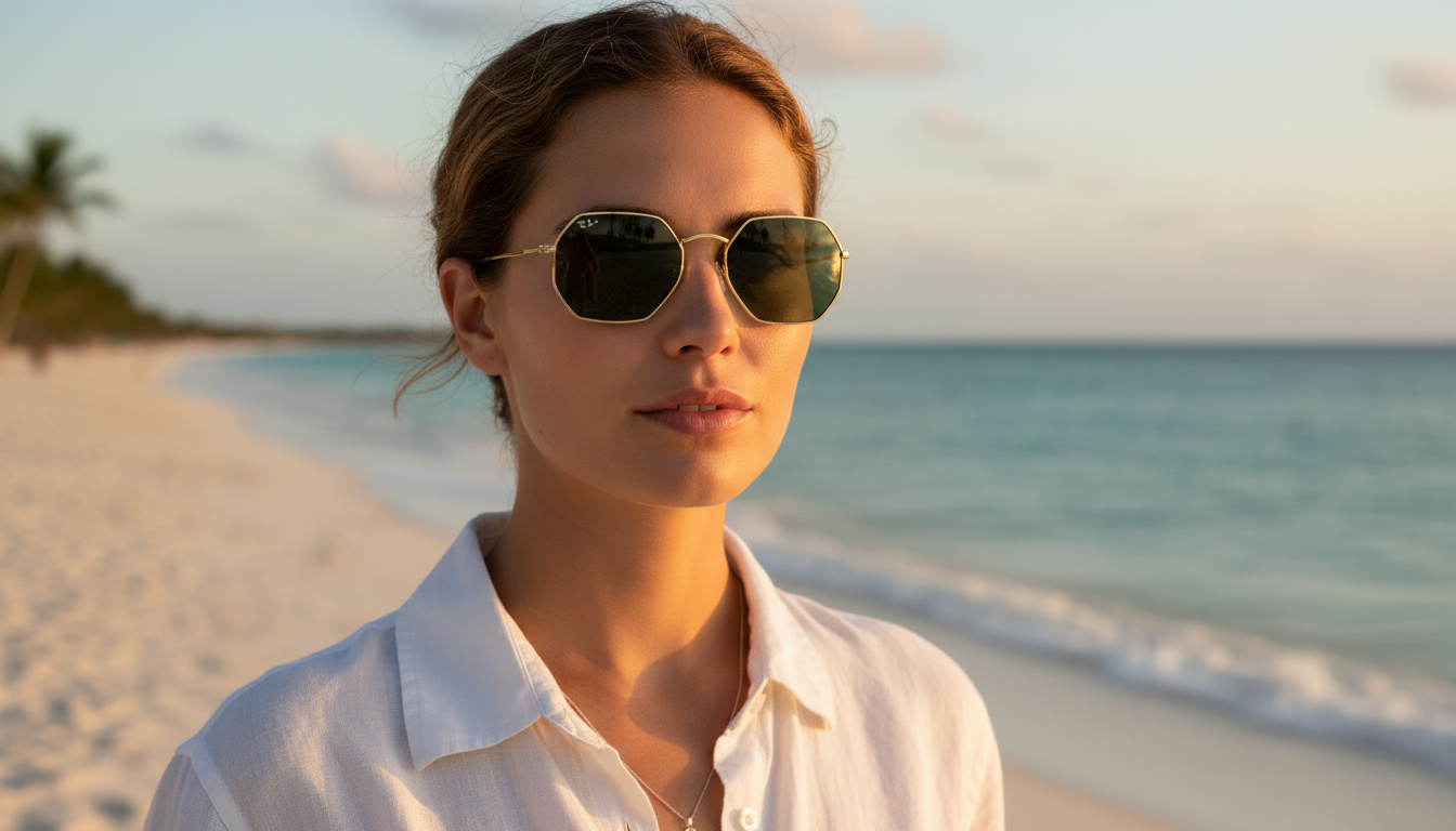 Vue de face Ray-Ban OCTAGONAL (RB3556N - 001)