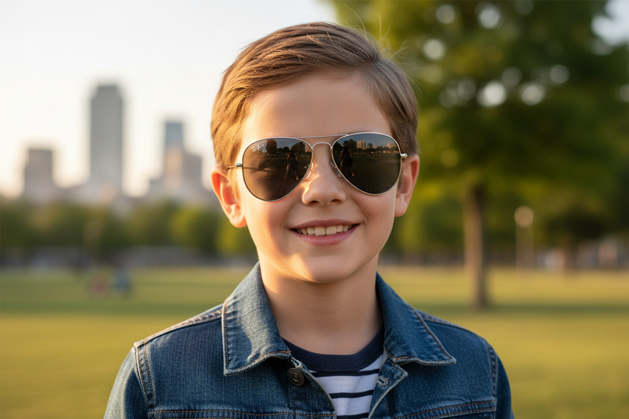 Vue de face Ray-Ban Kids JUNIOR AVIATOR (RJ9506S - 212/6G)