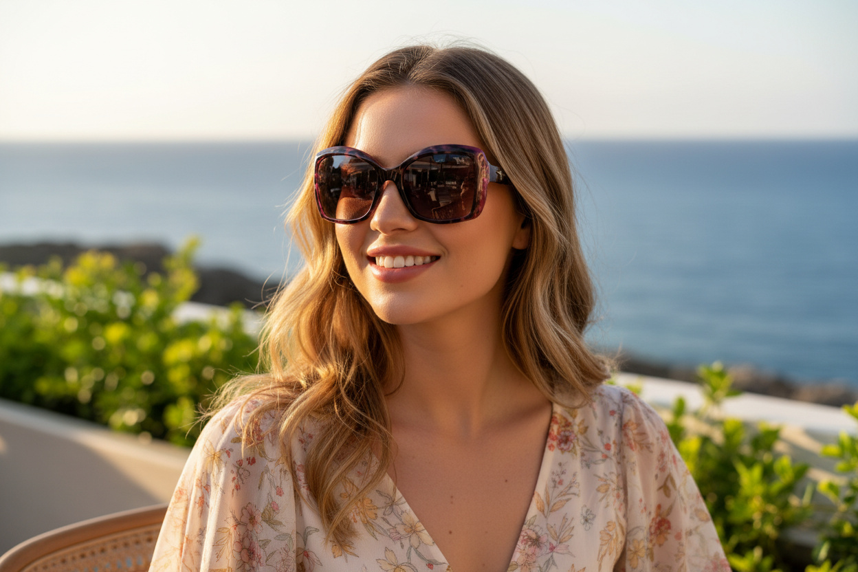 Vue de face Maui Jim Orchid (R735-12B)
