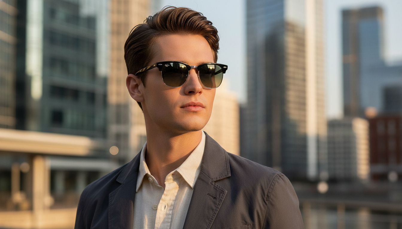 Vue de face Ray-Ban CLUBMASTER METAL (RB3716 - 900471)