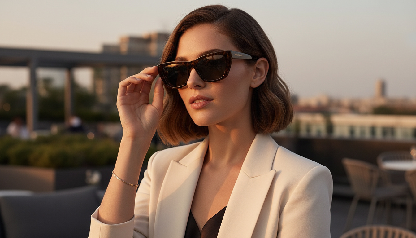 Vue de face Saint Laurent SL 276 MICA (002)