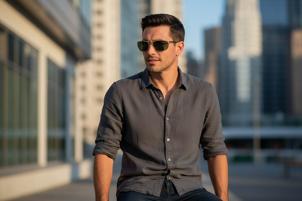 Vue de face Ray-Ban OLYMPIAN I DELUXE (RB3119M - 001/31)