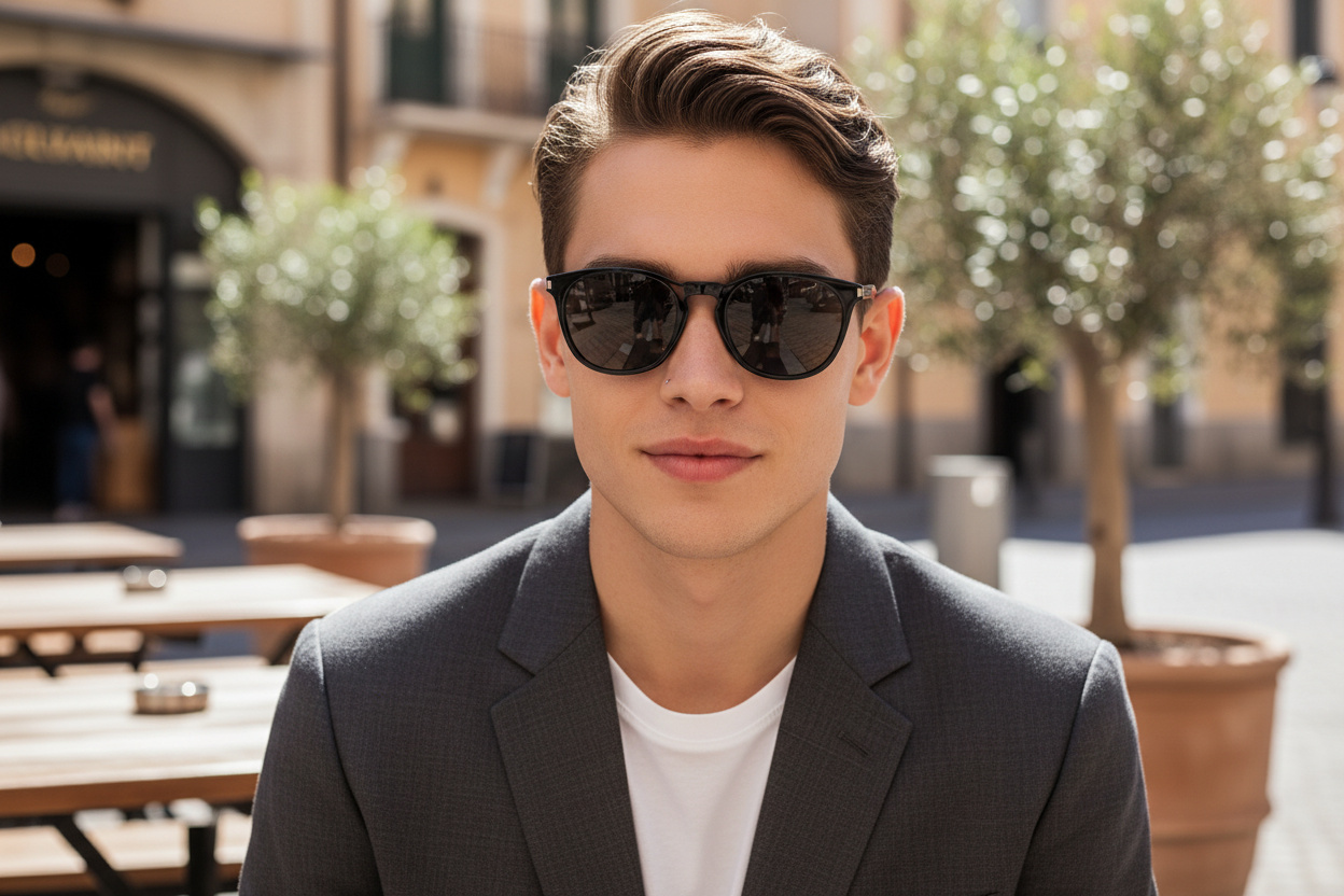 Vue de face Saint Laurent SL 28 SLIM (001)