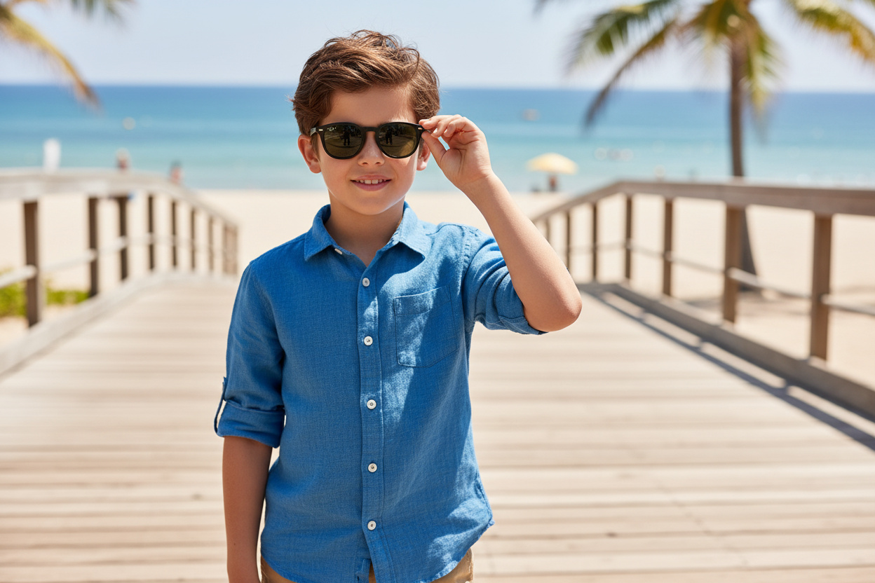 Vue de face Ray-Ban Kids RJ9070S (100/71)