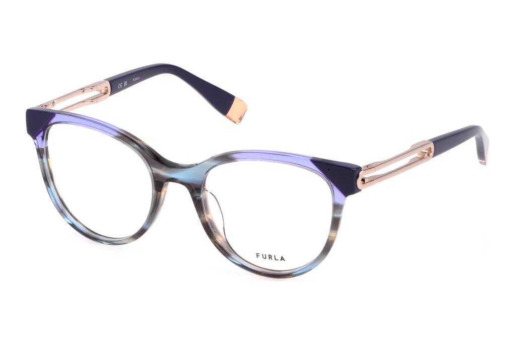 Furla   VFU672 0931 SHINY STRIPED GREEN/BLUE