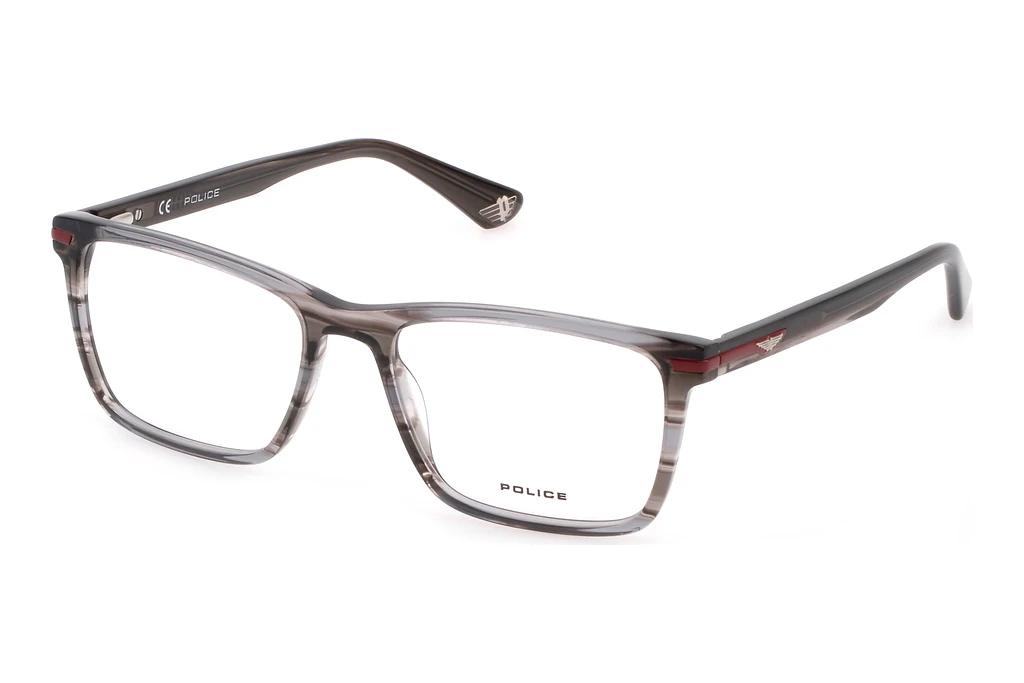 Police   VK105 09T8 SHINY STRIPED GREY