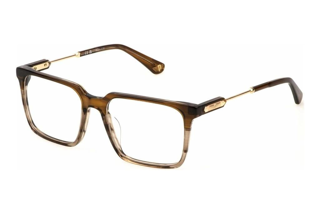 Police   VPLN28 0AEX SHINY STRIPED OCHRE/BROWN