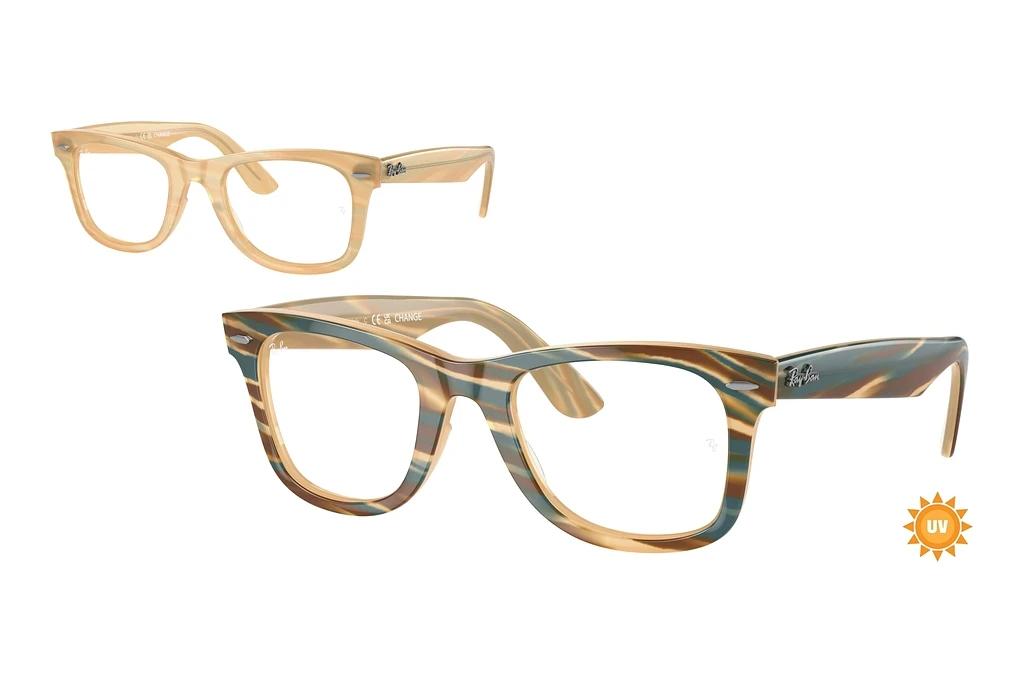Ray-Ban   RX4340V 8383 Photo Striped Brown