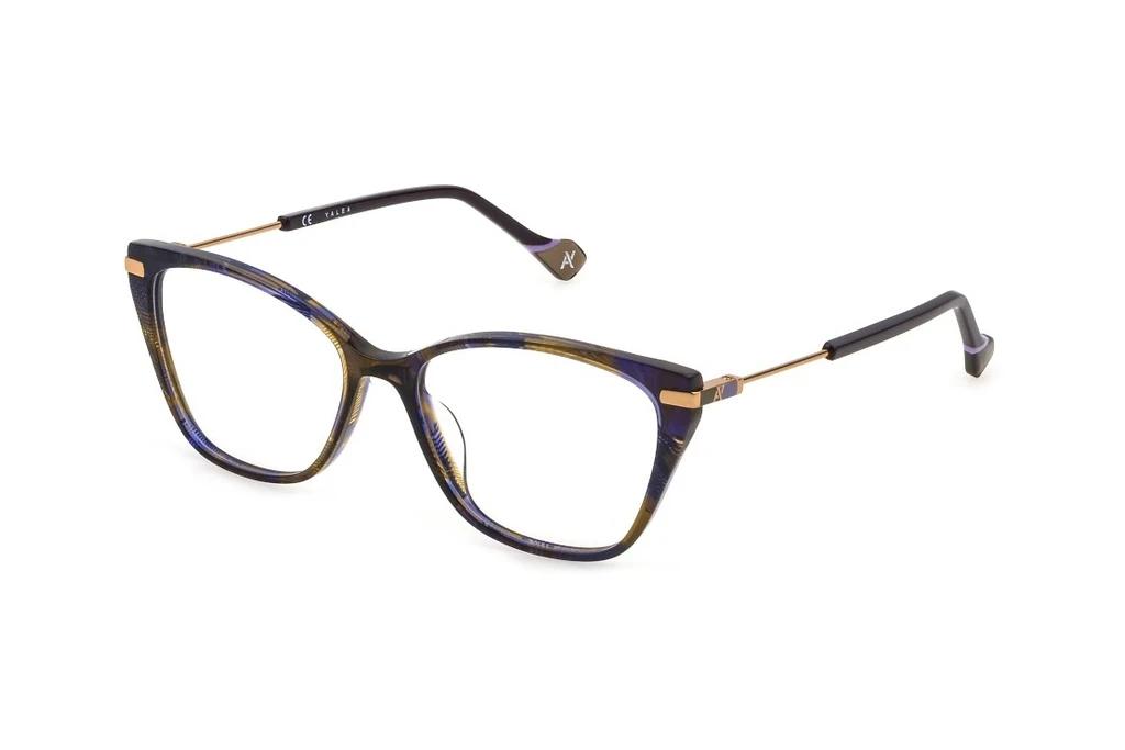 YALEA   VYA024 0M61 SHINY STRIPED BLUE/BROWN