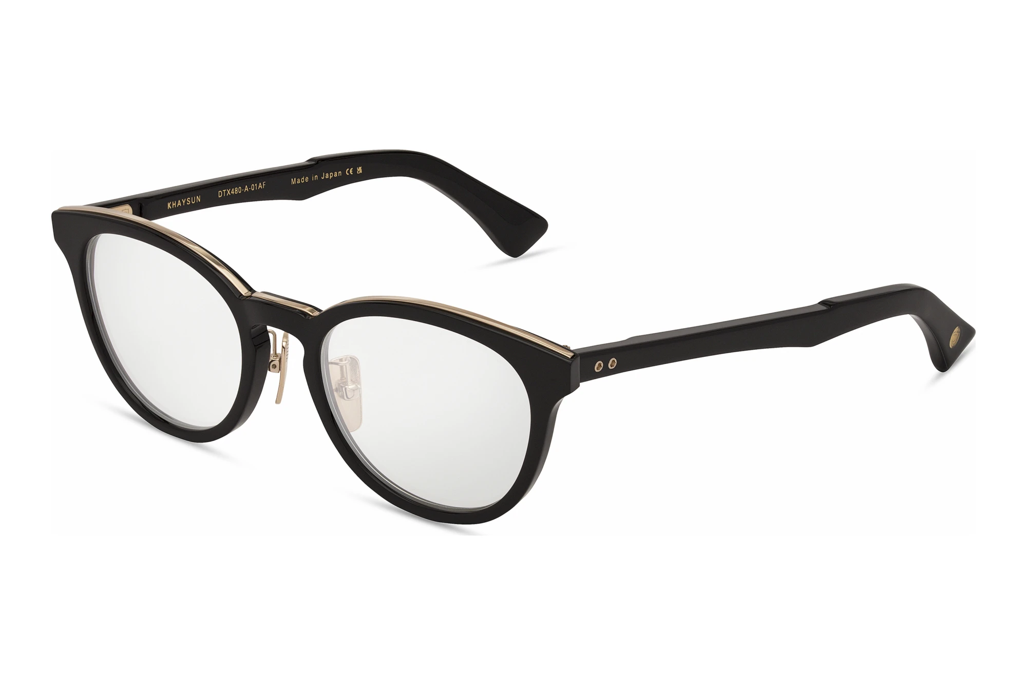 DITA   DTX-480 01A-Asian-Fit BLACK - WHITE GOLD