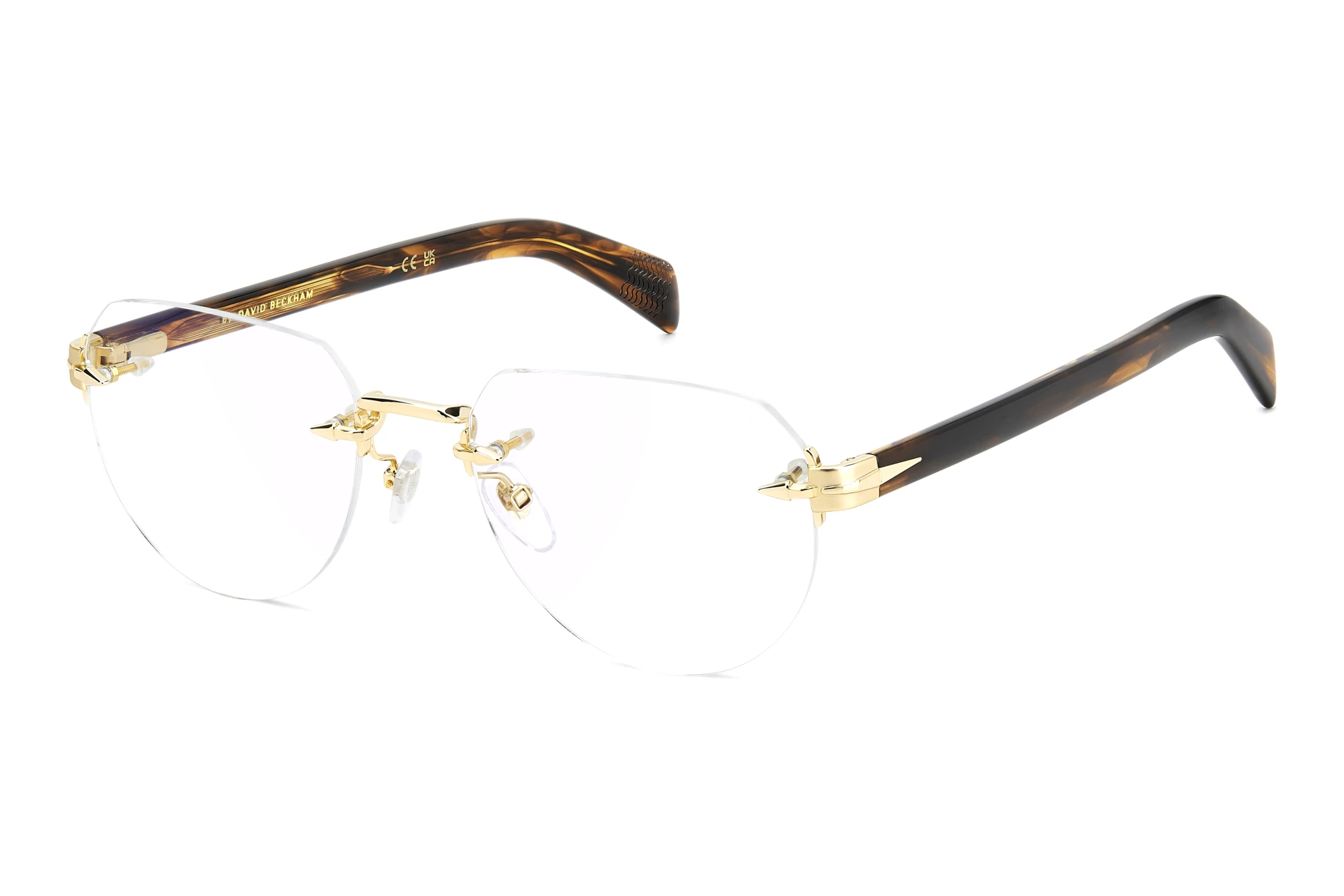 David Beckham   DB 7145 T5U GOLD BROWN HORN