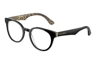Dolce & Gabbana DG3361 3299 Black On Leo Brown