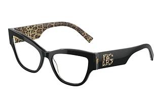 Dolce & Gabbana DG3378 3299 Black On Leo Brown