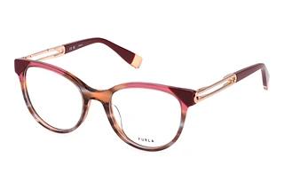 Furla VFU672 0P62 SHINY STRIPED ORANGE/BROWN