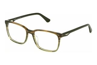 Police VPLN81 0GG6 STRIPED BROWN+GREEN