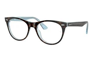 Ray-Ban RX2185V 5883 Havana On Light Blue