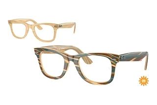 Ray-Ban RX4340V 8383 Photo Striped Brown