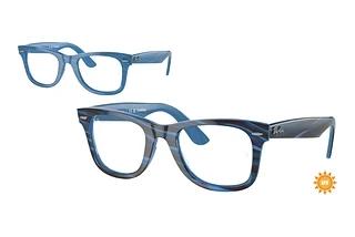 Ray-Ban RX4340V 8384 Photo Striped Blue