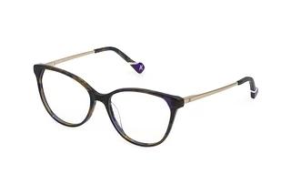 YALEA VYA010 0M61 SHINY STRIPED BLUE/BROWN