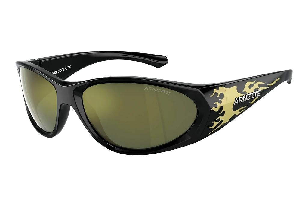 Arnette   AN4342 29476R Dark Green Mirror PetrolBlack/Gold Flames