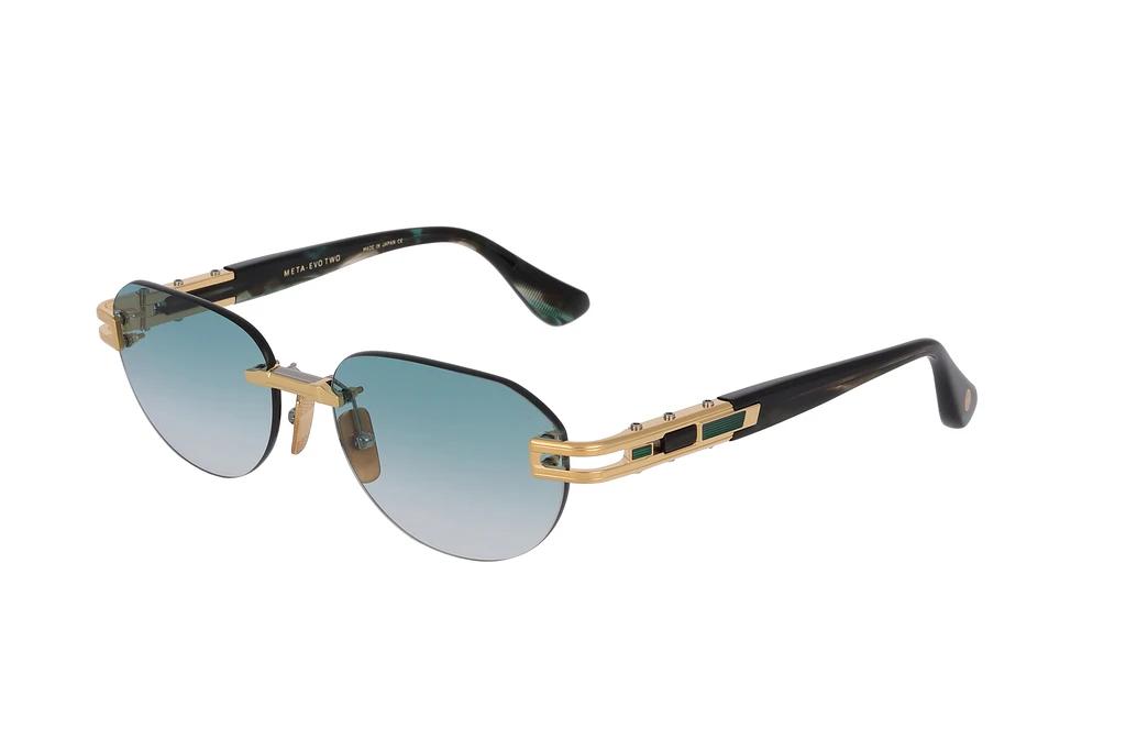 DITA   DTS-152 03A TURQUOISE TO CLEAR GRADIENTYELLOW GOLD - ARCTIC SKY SWIRL