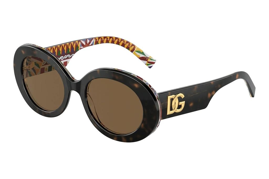 Dolce & Gabbana   DG4448 321773 Dark BrownHavana On White Barrow