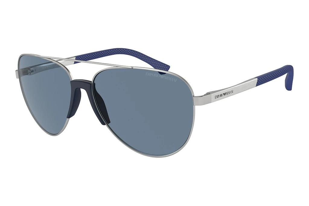 Emporio Armani   EA2059 30452V Dark Blue PolarizedMatte Silver