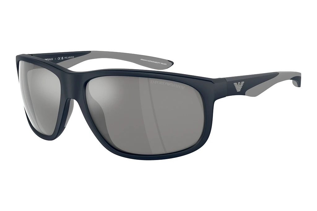 Emporio Armani   EA4199U 5088Z3 Polarized Grey Mirror SilverMatte Blue