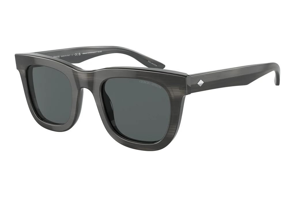 Giorgio Armani   AR8171 5964P2 Polarized Dark GreyStriped Grey