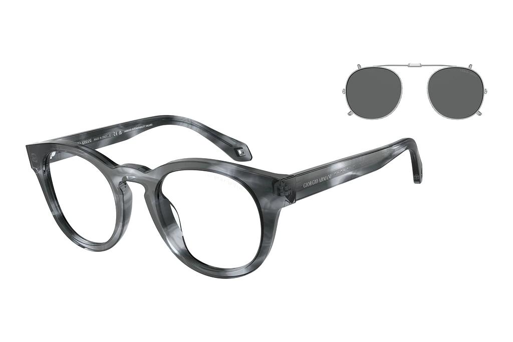Giorgio Armani   AR8190U 59861W Clear Blue-Violet Light FilterStriped Blue