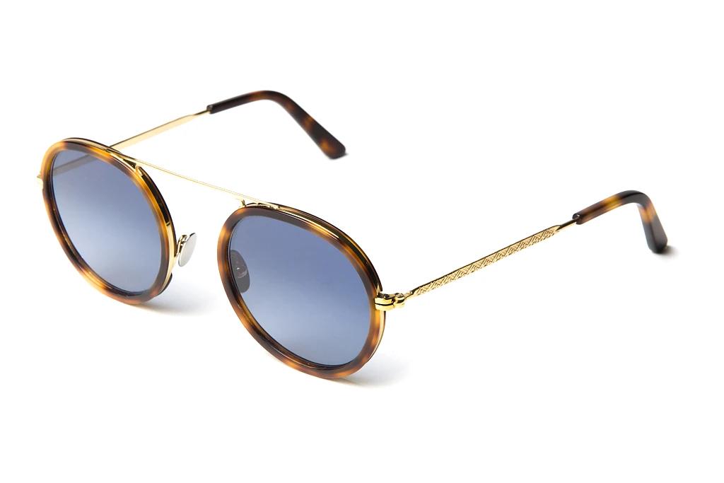 L.G.R   TUAREG II 39-3014 Blue HD Gradient (Base 2)Gold / Havana Maculato
